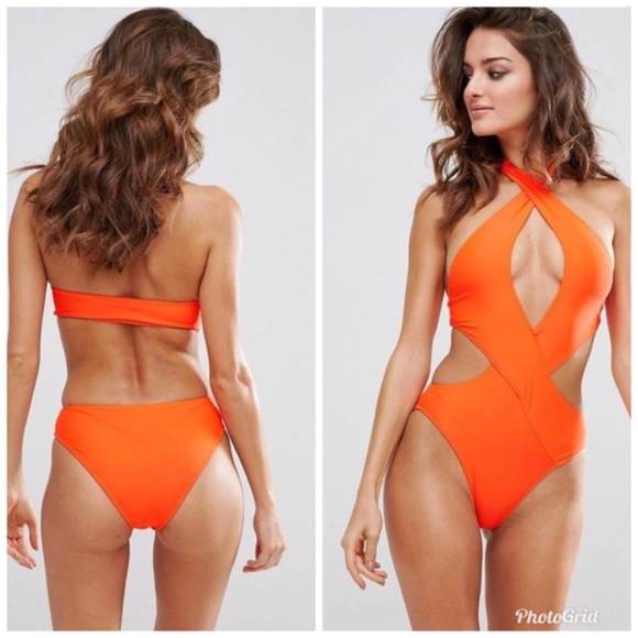 pretty little thing cut out swimsuit